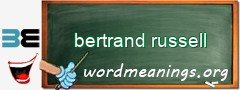 WordMeaning blackboard for bertrand russell